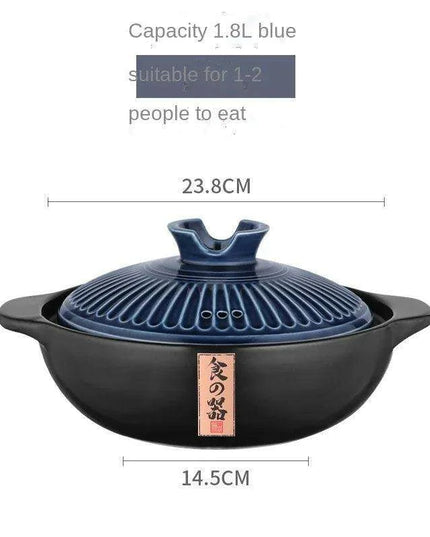 Classic Retro Heat-Resistant Clay Casserole with Lid - Essential Kitchen Tool DI50SG