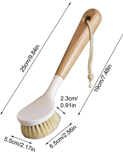 Eco-Friendly Bamboo Scrubber with Natural Sisal Bristles