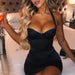 Backless Satin Bodycon Mini Dress - Elegant Summer Night Out Essential