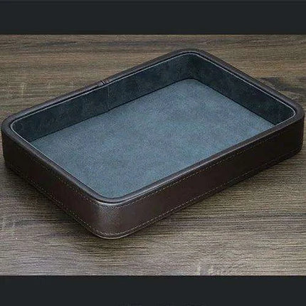 Elegant Vintage Leather Jewelry Organizer - European Style Storage Solution