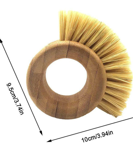 Eco-Friendly Bamboo Scrubber with Natural Sisal Bristles