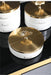Elegant Ginkgo Leaf Ceramic Serving Tray with Stylish Metal Accents
