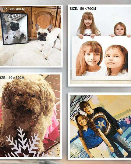 Customizable Paint by Numbers Set: Transform Your Cherished Memories into Stunning Artworks for All