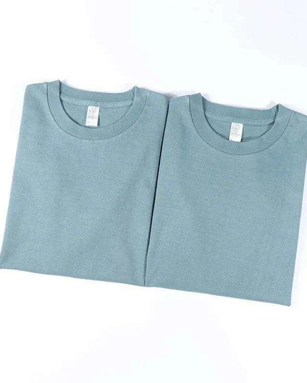 Haze Blue Casual Fit Lightweight Cotton Tee for Men and Couples