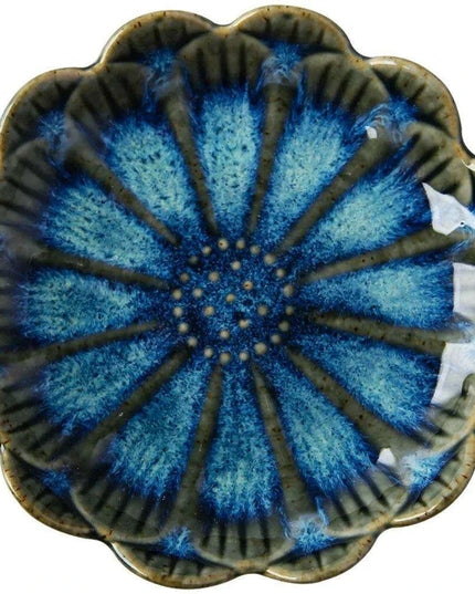 Elegant Japanese Floral Ceramic Sauce Bowl - Perfect for Dipping and Condiment Serving