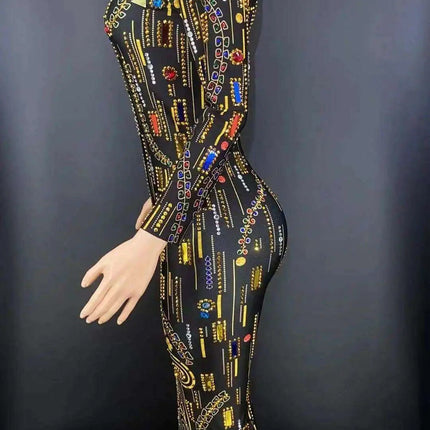 Sparkling Black Bodycon Dress with Rhinestone Details: The Ultimate Statement for Confident Women