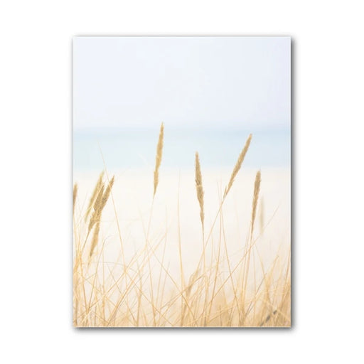 Pastel Beach Landscape Canvas Print Set for Home and Office Decor