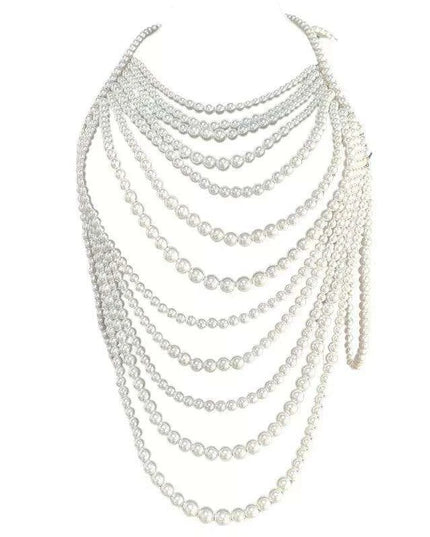 Pearl Elegance Choker and Body Chain Set