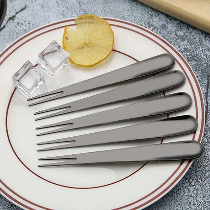 Chic Japanese-Style Stainless Steel Dessert and Fruit Forks – Versatile Cutlery for Upscale Dining