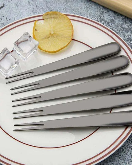 Chic Japanese-Style Stainless Steel Dessert and Fruit Forks – Versatile Cutlery for Upscale Dining