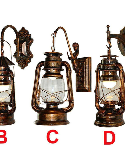 Retro Antique Copper Wall Lantern Sconce - Add Timeless Elegance to Your Home