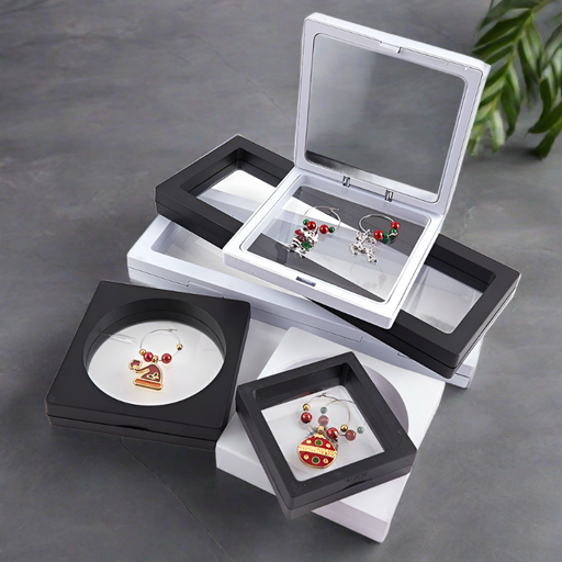 Stylish Transparent Jewelry Organizer Box with Floating
