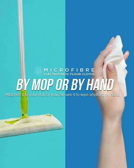 100 Count Disposable Electrostatic Dust Wipes for Flat Swivel Mops - 20x30cm Microfiber Cleaning Cloths