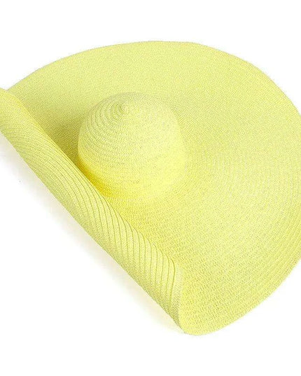 Extra-Wide 25cm Brim Floppy Straw Sun Hat for Women - UV Protection, Travel-Friendly Summer Essential - Wholesale Options Available