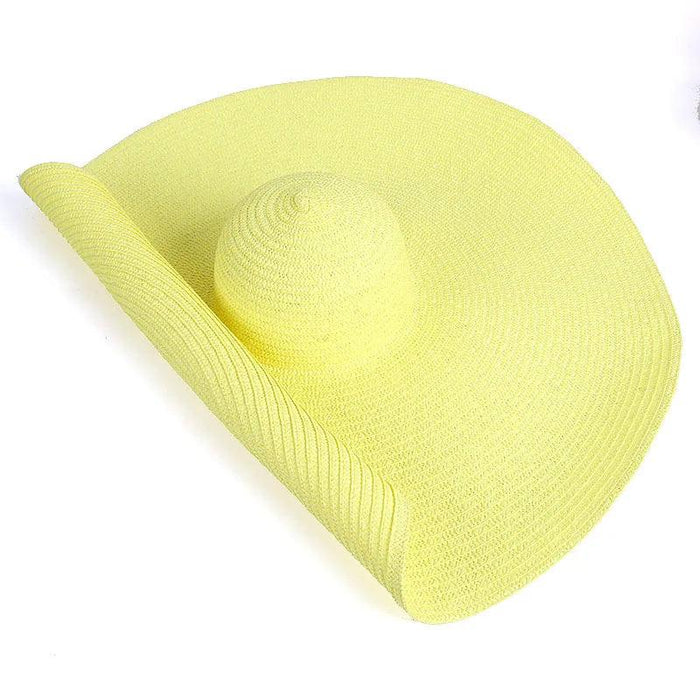 Extra-Wide 25cm Brim Floppy Straw Sun Hat for Women - UV Protection, Travel-Friendly Summer Essential - Wholesale Options Available