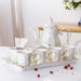 European Charm Ceramic Coffee & Tea Serving Set - Deluxe Porcelain Cups & Pot