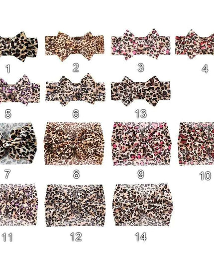 Leopard Print Velvet Headband and Hair Bow Set - Stylish Hair Accessories for Fashion-Forward Girls