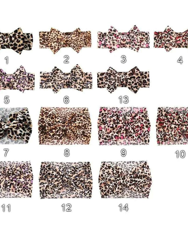 Leopard Print Velvet Headband and Hair Bow Set - Stylish Hair Accessories for Fashion-Forward Girls