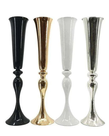 Stunning 55cm Silver Floral Centerpiece Vase for Weddings and Special Events