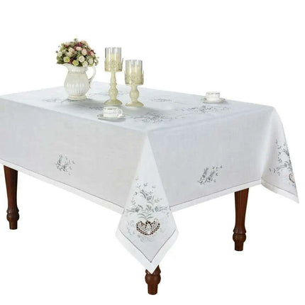 Tulip Elegance Embroidered Table Linens Collection