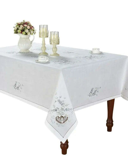 Tulip Elegance Embroidered Table Linens Collection