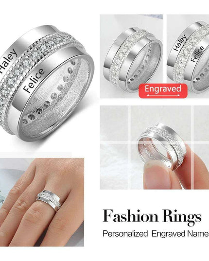 Personalized Engraved Love Rings for Women