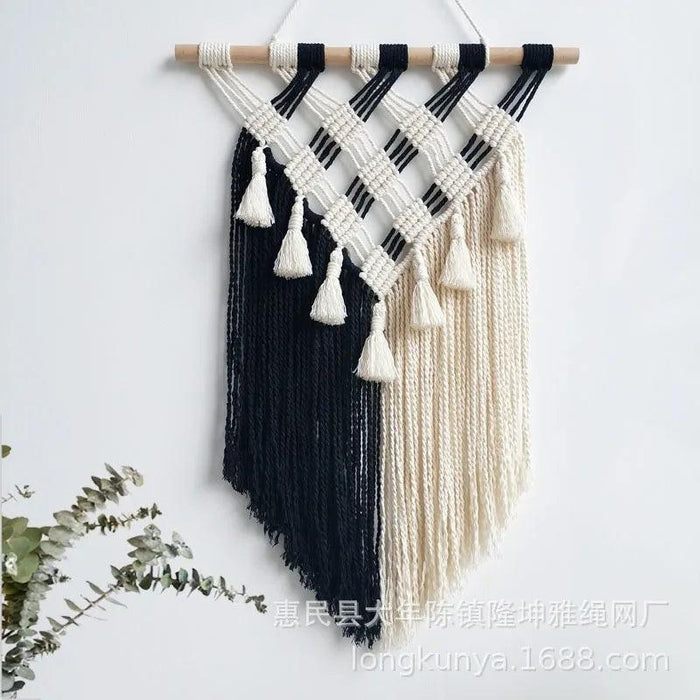 Boho Vibes Fringed Macrame Wall Art for Chic Home Decor