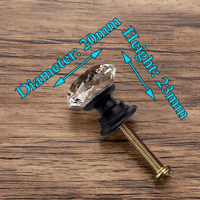 Glamorous Rainbow Crystal Glass Cabinet Knobs for Elegant Home Styling