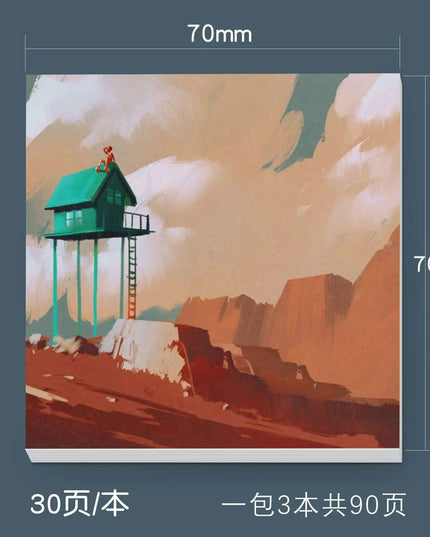 Serene Landscapes Sticky Note Pads for Effortless Organization