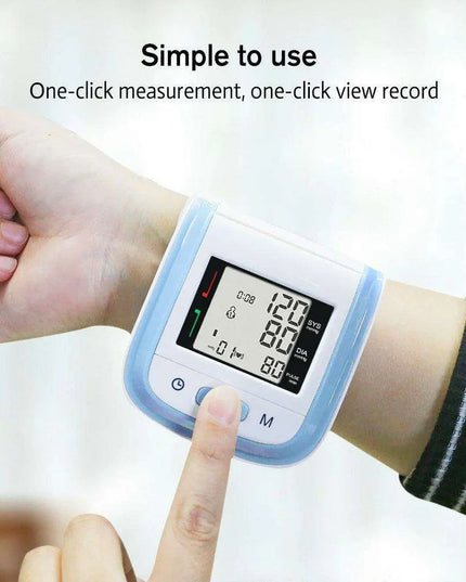 Wrist-Fit Digital Blood Pressure & Heart Rate Tracker for Optimal Health Monitoring