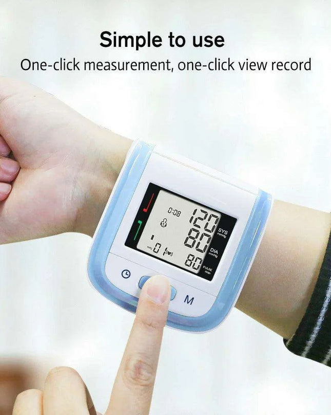 Wrist-Fit Digital Blood Pressure & Heart Rate Tracker for Optimal Health Monitoring