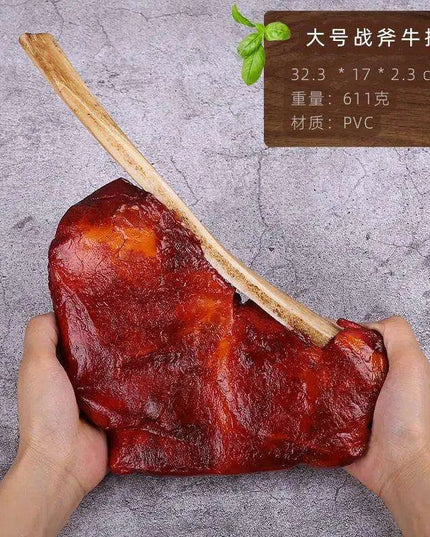 Lifelike Meat Replica Props for Photography and Home Decor - Realistic Steak, Pork, and Bacon Models
