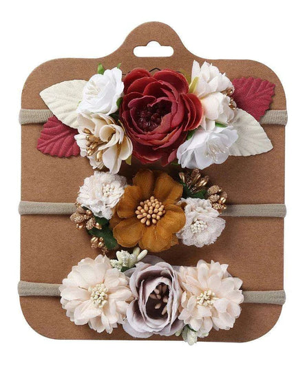 Adorable Pearl-Embellished Floral Headband Set for Babies - Ideal for Photography