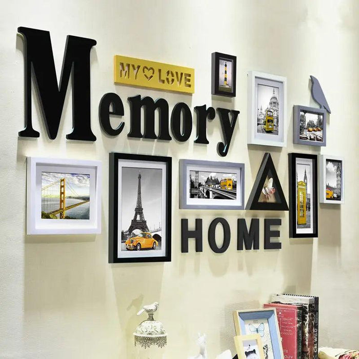 Rustic Charm 11-Piece Photo Frame Set for Cozy Home Decor