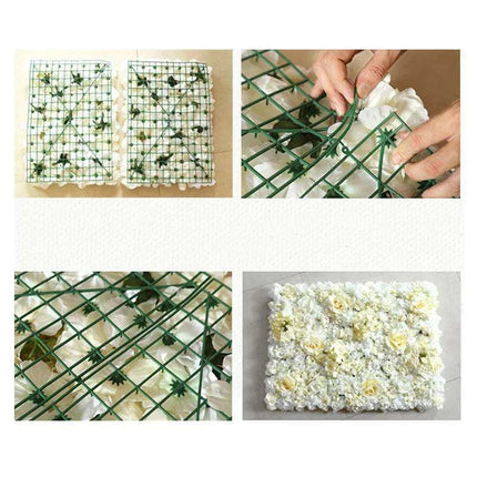 Elegant Floral Wall Art Handmade with Cotton, Silk, and Artificial Blooms