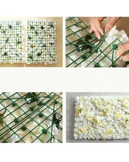 Elegant Floral Wall Art Handmade with Cotton, Silk, and Artificial Blooms