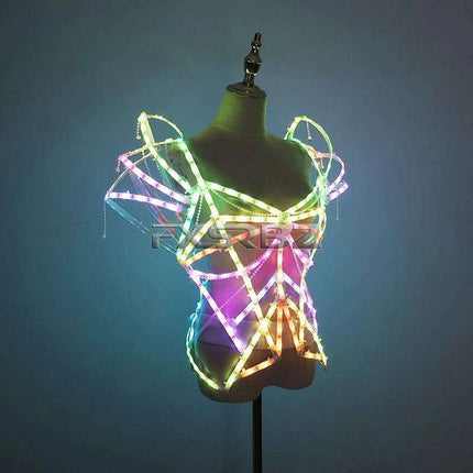 Illuminating Top LED Cage Costume with Remote Control - Shine Brighter Than Ever!
