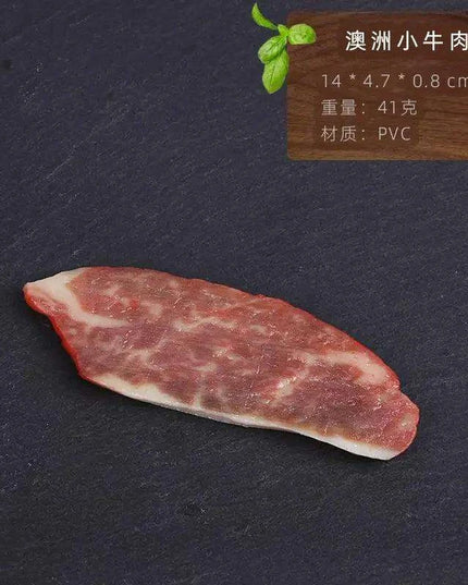 Lifelike Meat Replica Props for Photography and Home Decor - Realistic Steak, Pork, and Bacon Models