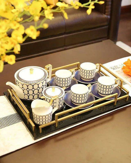 Sophisticated 11-Piece Ceramic Drinkware Collection for Tea and Coffee – Ideal for Celebrations and Special Occasions