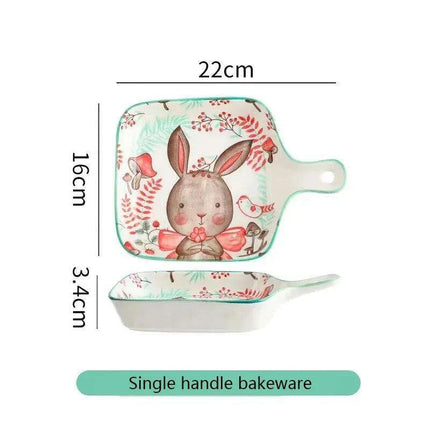 Whimsical Woodland Creatures Ceramic Dining Set for Enchanting Meals