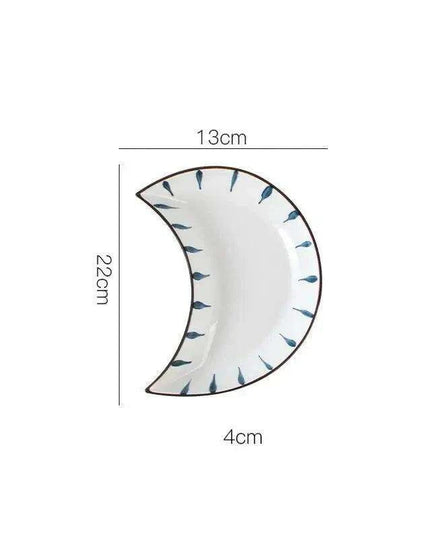 Lunar Elegance: Japanese Ceramic Tableware Set for Stylish Dining Events