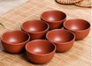 Handmade Artisan 6-Piece Purple Clay Tea Cup Collection for Tea Lovers