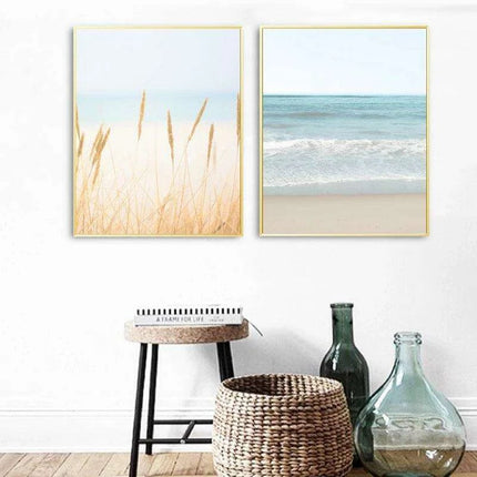 Tranquil Coastal Retreat Canvas Art Collection for Calming Home and Office Environments