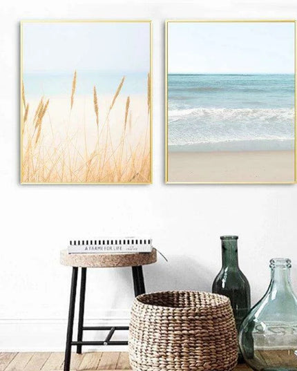 Tranquil Coastal Retreat Canvas Art Collection for Calming Home and Office Environments