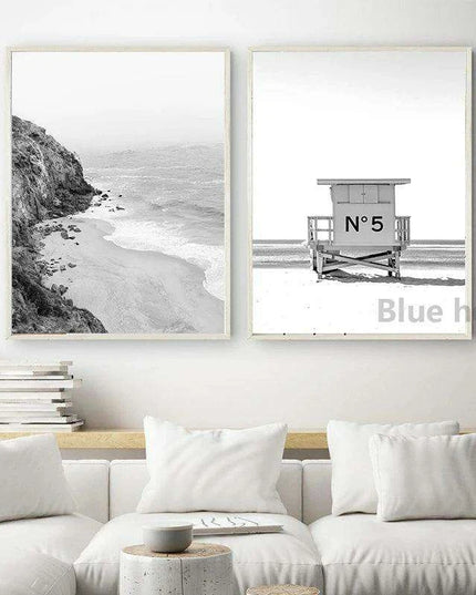 Tranquil Beachfront Paradise Canvas Art Print
