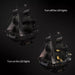 Luxurious Queen Anne Revenge Pirate Ship 3D Puzzle Set with Illuminating LED Lights