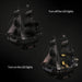 Illuminated 3D Metal Puzzle Kit - Queen Anne's Revenge Pirate Ship Model for Adults and Teens, 340-Piece Challenge
