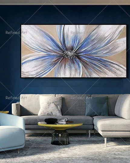 Floral Elegance: Customizable Hand-Painted Oil Canvas Art for Modern Home Decor