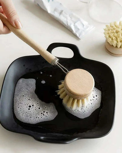 Eco-Friendly Bamboo Scrubber with Natural Sisal Bristles