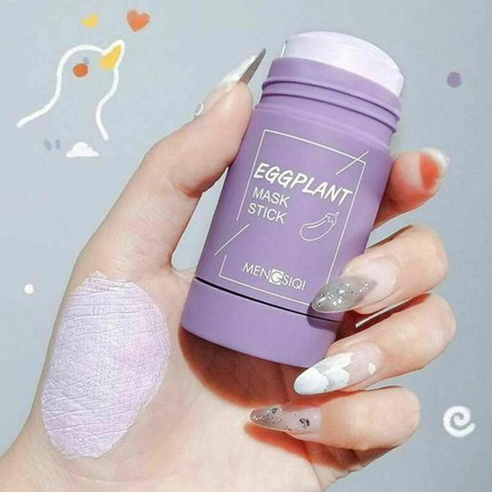 Eggplant and Green Tea Rotating Facial Mask Stick for Deep Cleansing. Elevate your skincare regimen with harupink's Green Tea and Eggplant Cleansing Facial Mask Stick.